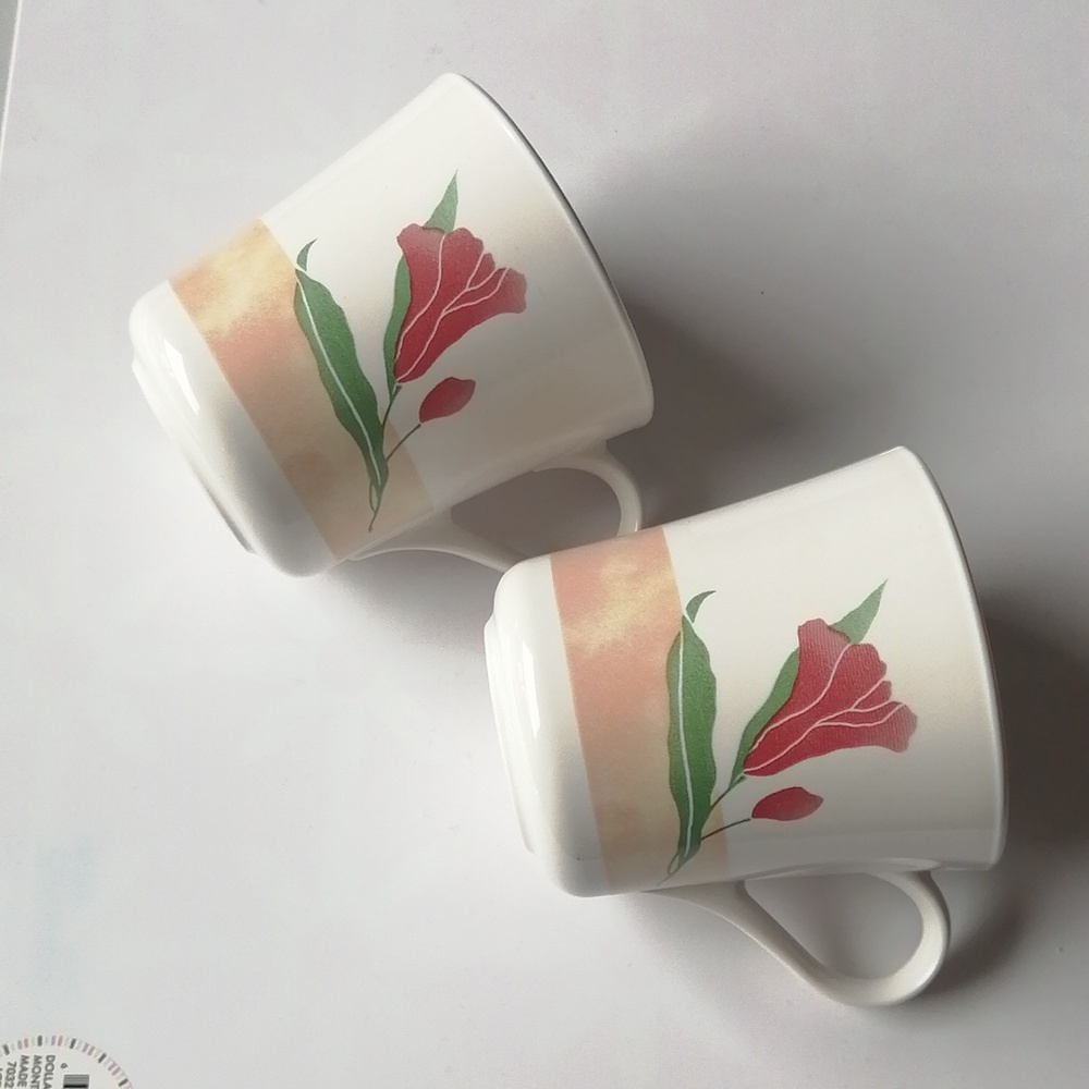 Corningware Pacific Bloom Coffee Cups (2)